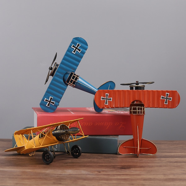 Set 3 Metal Vintage Warfare Aircraft 3 Assorted 18x21cm