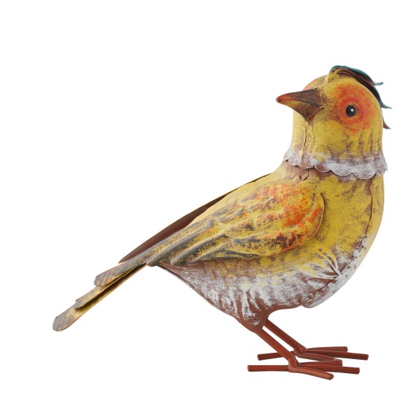Colourful Yellow Bird Decoration 18cm