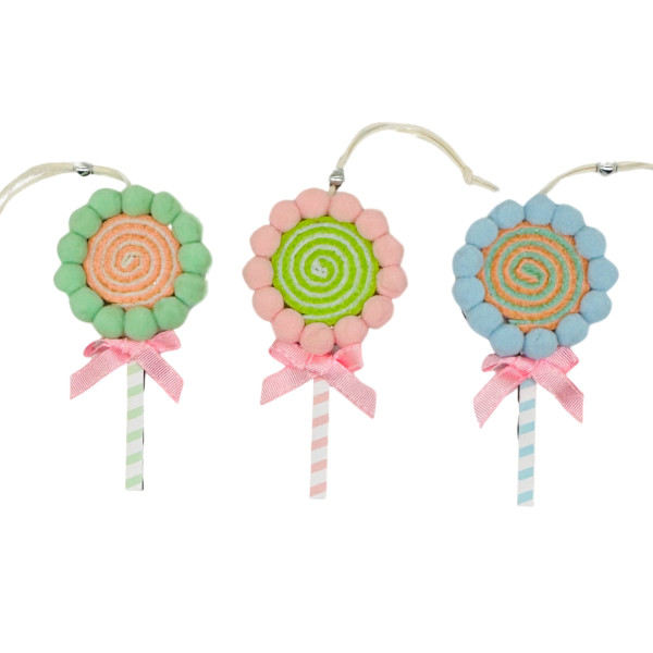 bulk 24 Xmas Pastel Pompom Assort 11cm