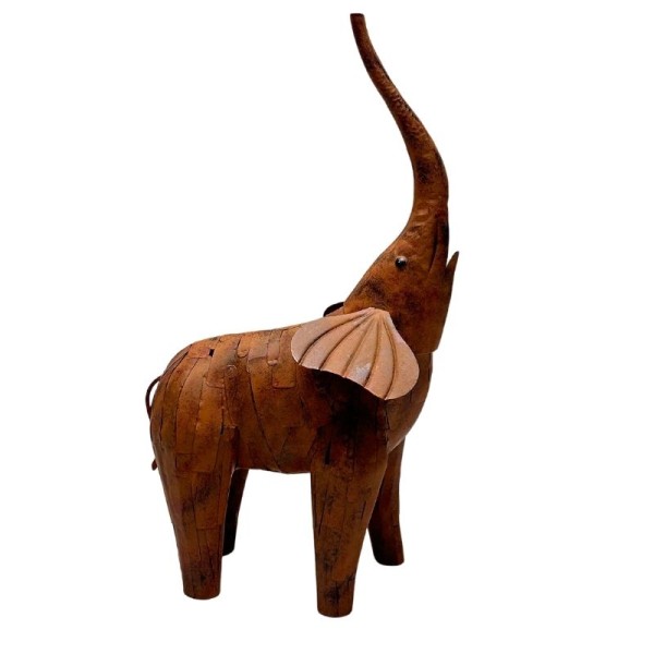 Metal Rust Elephant Statue 67cm