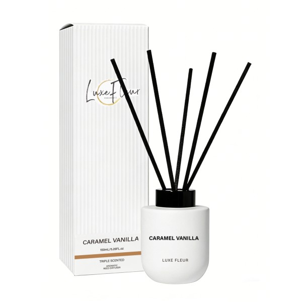 bulk 6 Luxe Fleur Diffuser 150ml Caramel Vanilla