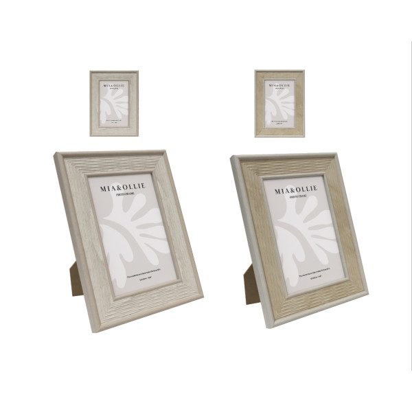 Set 2 Photo Frame Lisa '4x6in' Assort 15cm