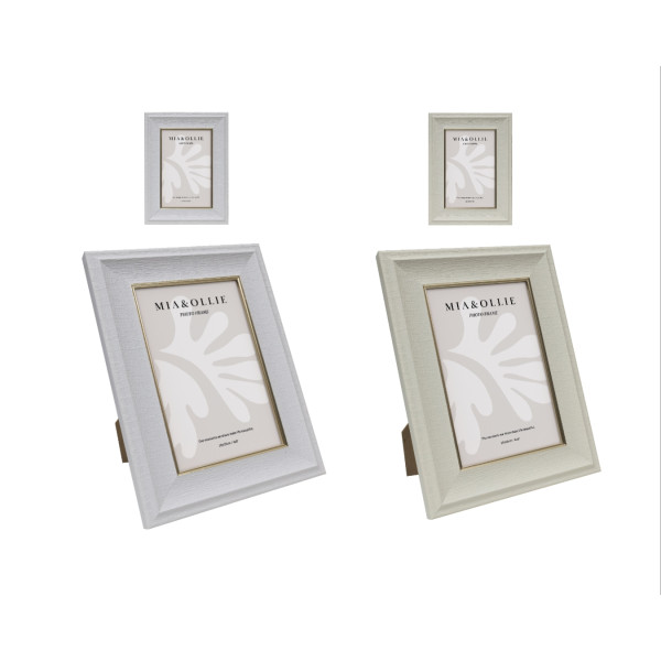 Set 2 Photo Frame Sara '4x6in' Assort 15cm