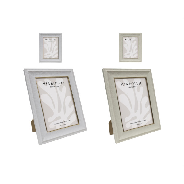 Set 2 Photo Frame Sara '5x7in" Assort 18cm