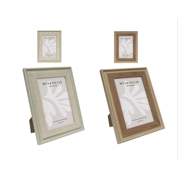 Set 2 Photo Frame Elise '4x6in' Assort 15cm