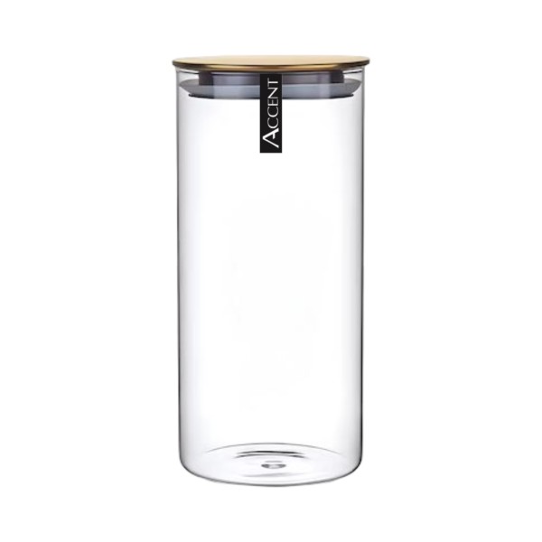 bulk 12 Glass Jar w Gold Metal Lid 10x25cm