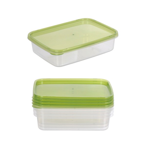 bulk 12 Reusable Microwave-Safe 1Lt Food Container Rect