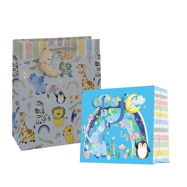 bulk 24 Xlarge Welcome Baby Boy Gift Bag 42cm