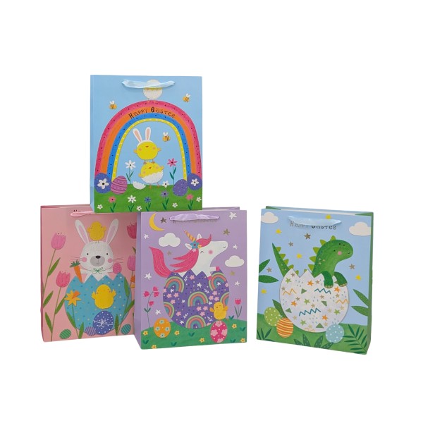 bulk 24 Easter Playmates Gift Bag Xlarge 4 Asst