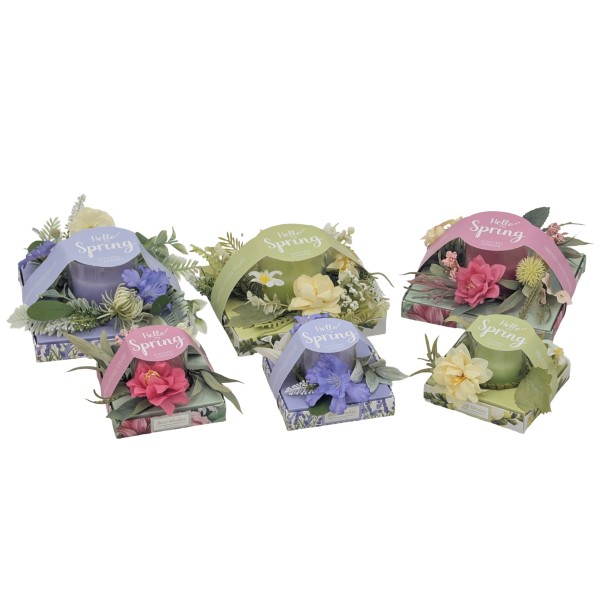 bulk 12 Botanical Bloom Scent Candle Gift Set 120G 3 Asst