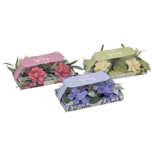 bulk 12 Botanical Bloom Scent Candle Gift Set 250G 3 Asst