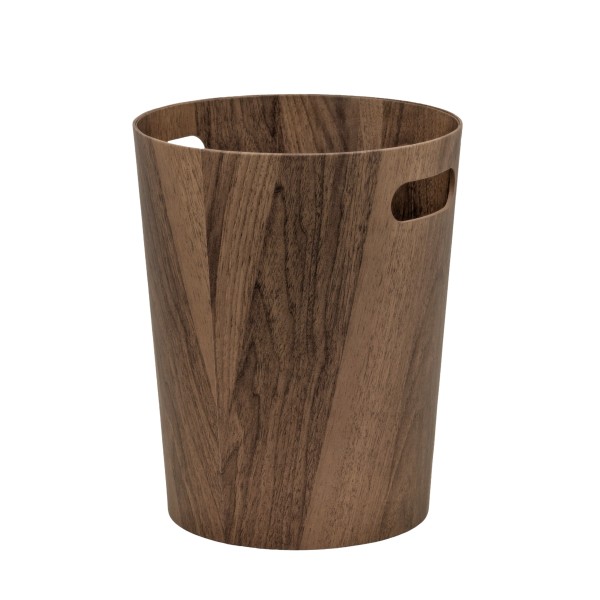 bulk 6 Wood Grain Round Storage Bin 30cm
