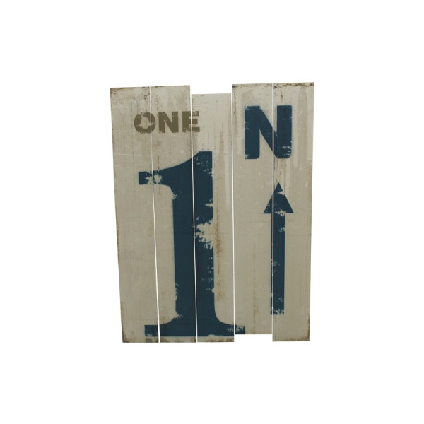 Wood Look Wall Plaque - No.1 46cm