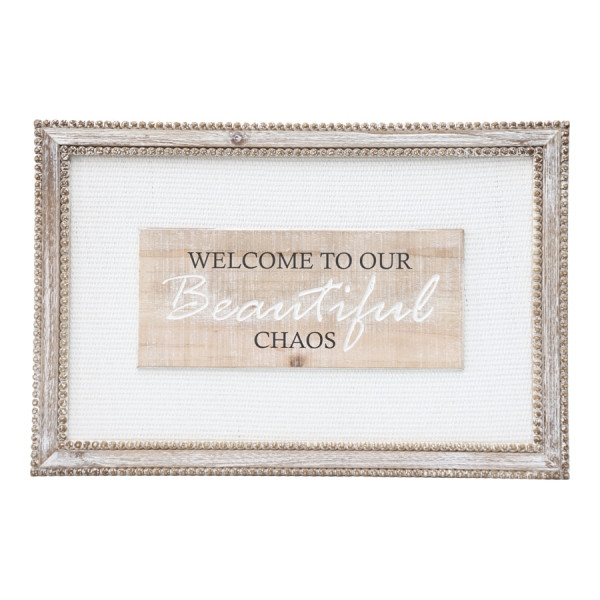 Natural w White Mix Beautiful Chaos Wall Art 60cm
