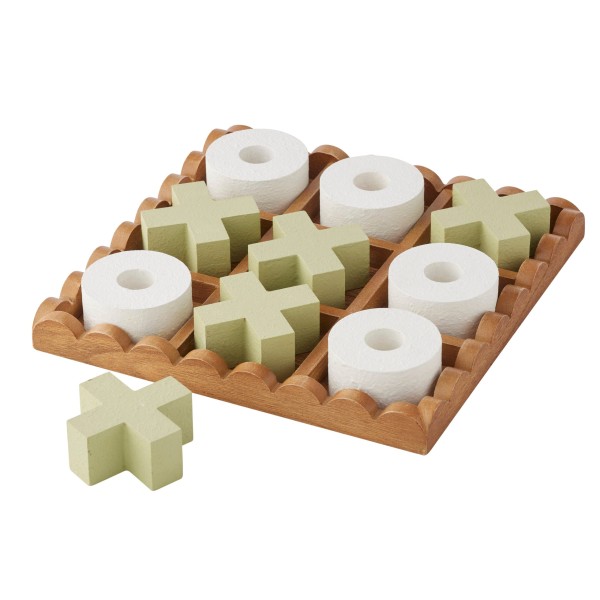 Sage & White Noughts & Crosses 30cm