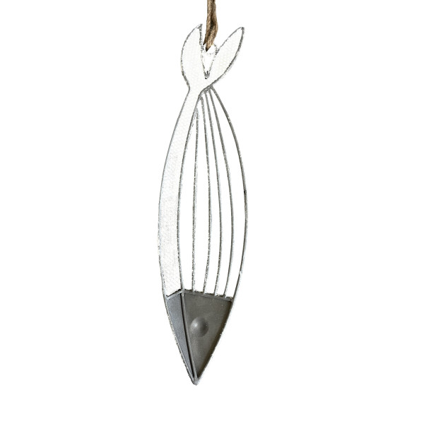 Hanging Fish Wall Decor W Rope 52cm