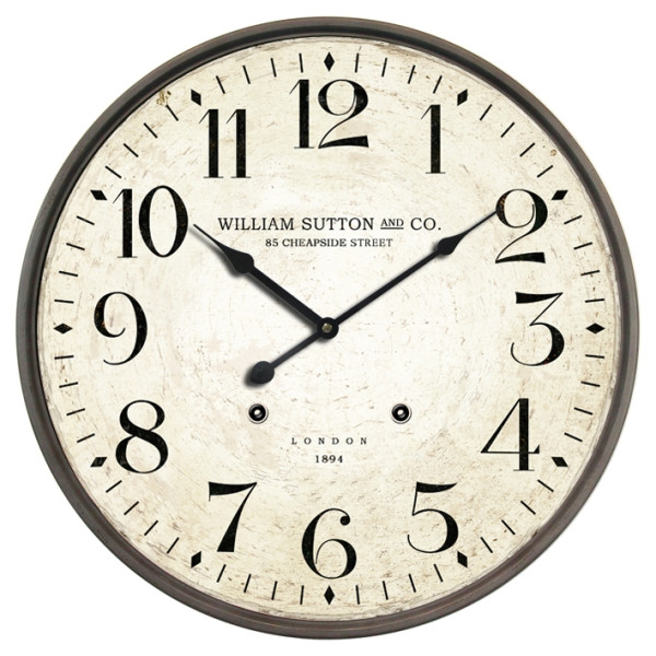 Antique Iron London Wall Clock 67cm
