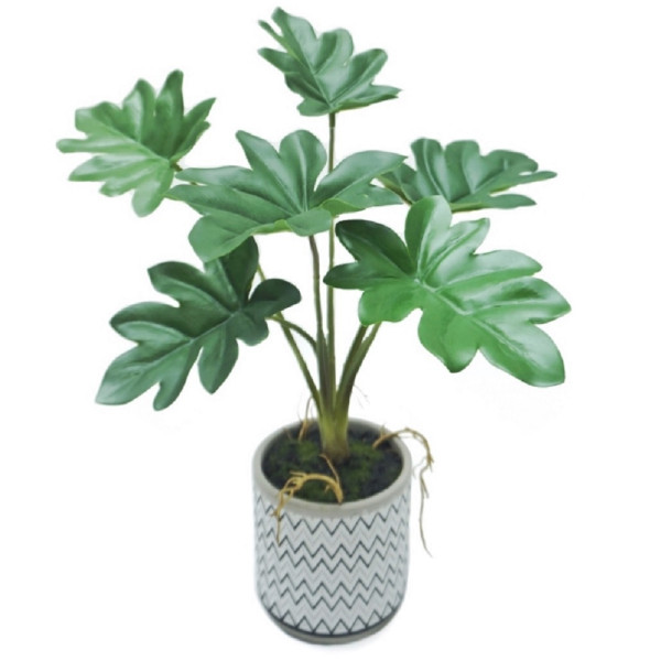 Artificial Philodendron In Ceramic Pot 7x31cm