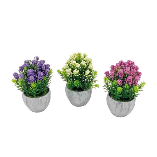 Set 3 Artificial Roseceae Assort 20cm