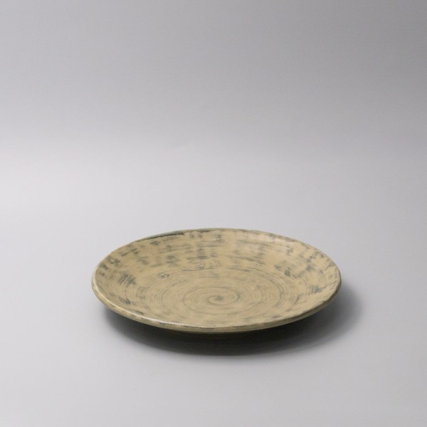 Thick Edge Plate 25cm Washed Fern