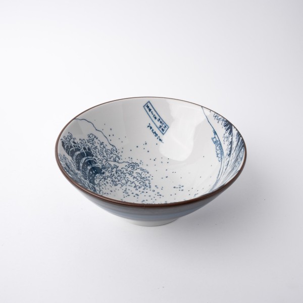 Udon Bowl 17.5cm Hokusai Great Wave Design