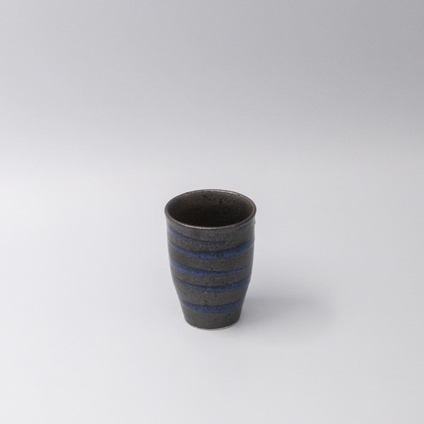 Sushi Mug 300ml Bright Blue Spiral On Black Design
