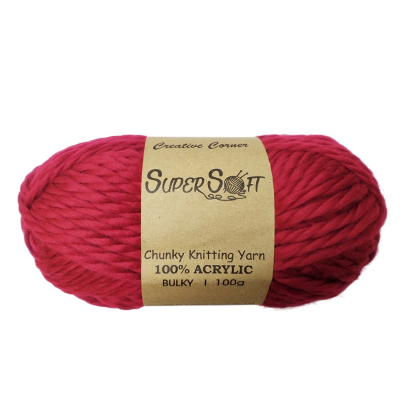 bulk 12 Red Chunky Yarn 100G