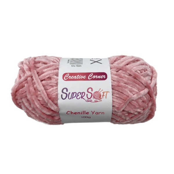 bulk 12 Pink Super Soft Chenille Yarn 100G