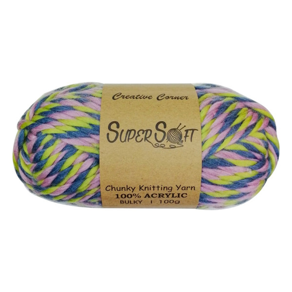 bulk 12 Mauve Mix Chunky Super Soft Knitting Yarn