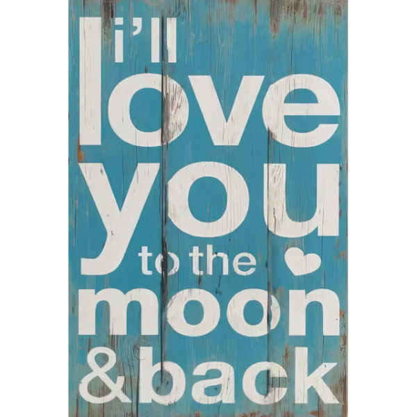 Moon & Back Wall Art 20x30cm