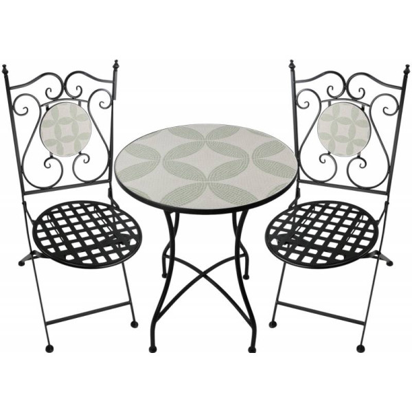 Urban Mosaic 3pc Outdoor Table & Chairs Setting