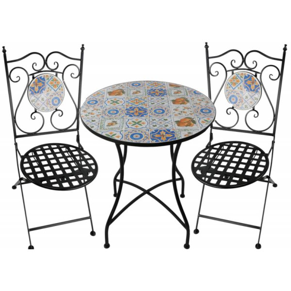 Zen Enclave 3pc Outdoor Table & Chairs Setting