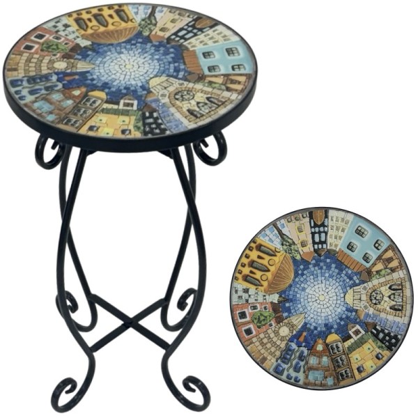 Citta Mosaic Side Table 50cm