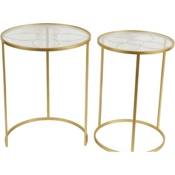 Set 2 Elm Side Table 46x61cm