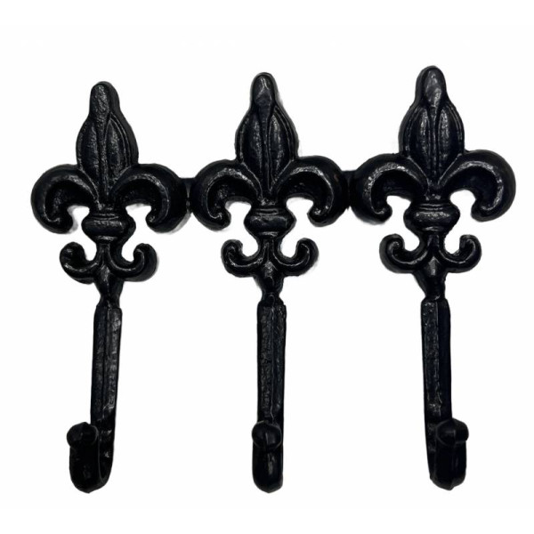 Fleur 3 Hook Metal 21x18cm