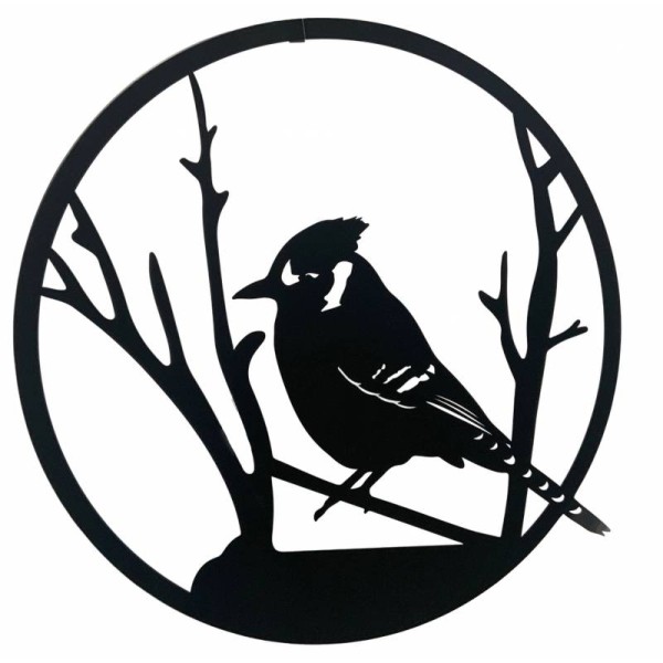 Bird Round Metal Wall Art 60cm