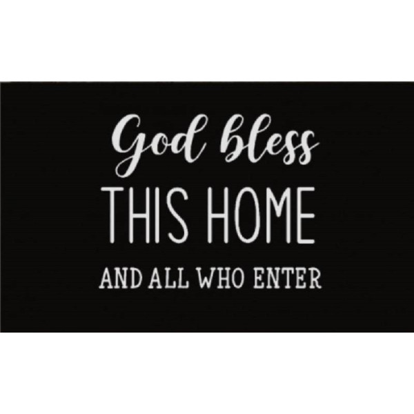 God Bless This Home Doormat Door Mat 60cm