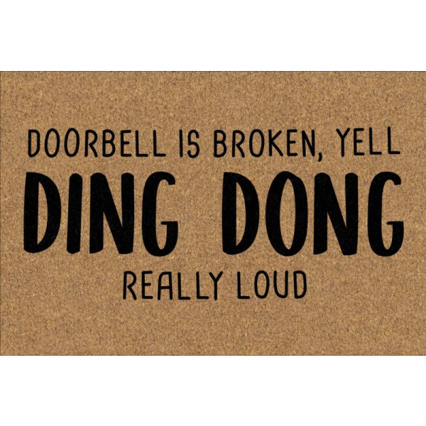 Doorbell Broken Doormat 60x40cm