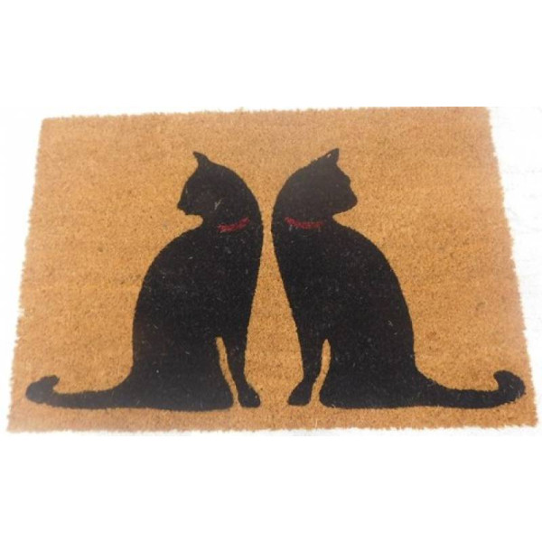 Red Collar Kitty Doormat 60x40cm