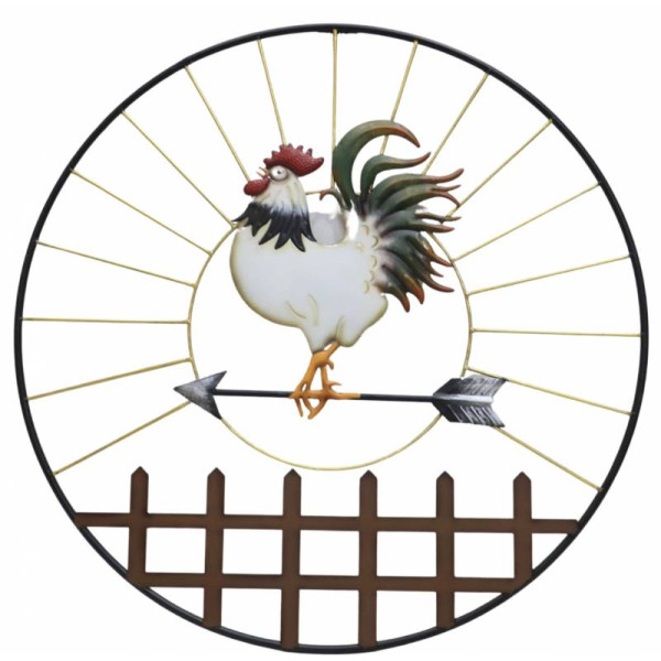 Set 2 Richard Rooster Metal Wall Art 81x71cm