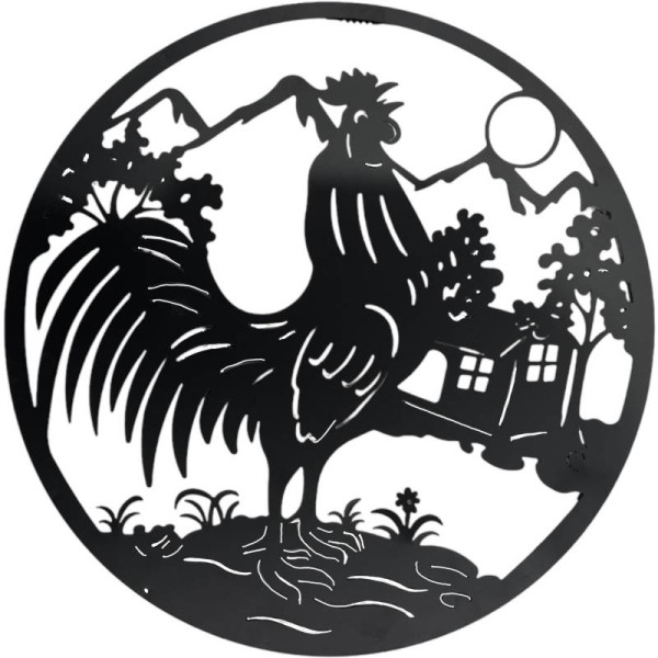 Big Rooster Wall Art 40x40cm
