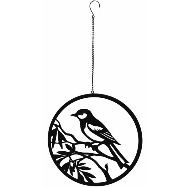 Hanging Birdie Metal Wall Art 40x77cm