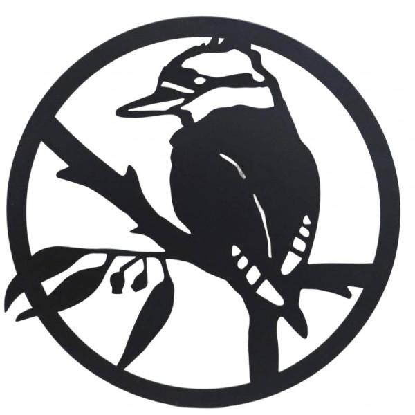 Round Kookaburra Metal Wall Art 60cm