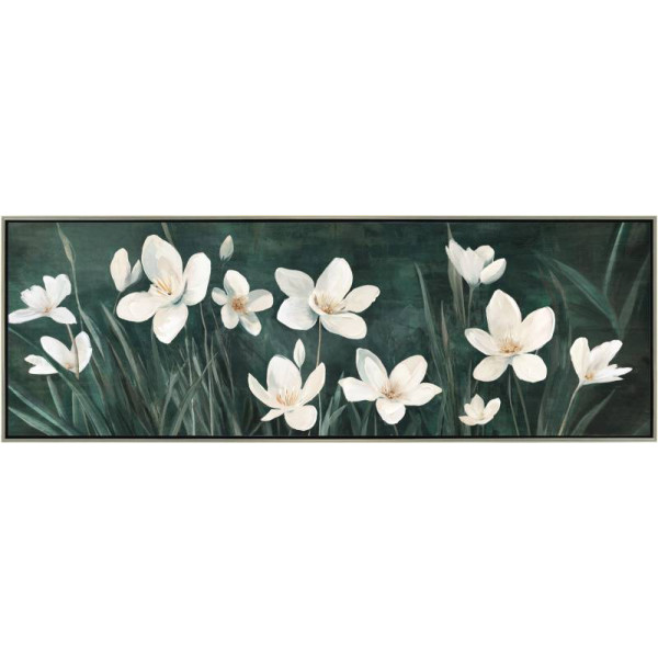 Blooming Flower Framed Artwork 150x50cm