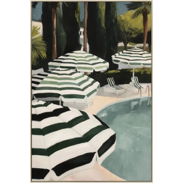 Chateau Pool Framed Artwork 120cm