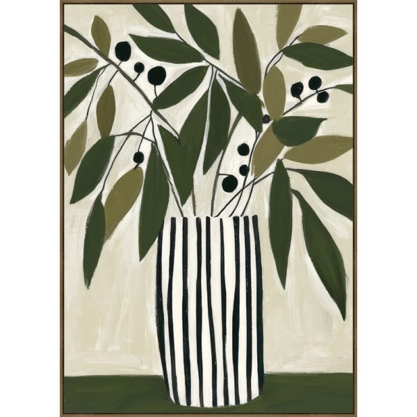 Abstract Olives In Vase Artwork 120cm