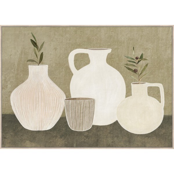 Vases With Olives Artwork 80cm