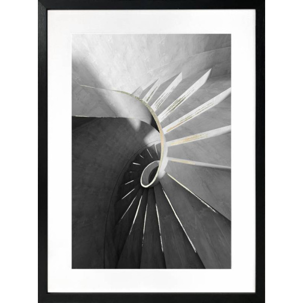Stairway Artwork Framed W Glass Front 60x80cm