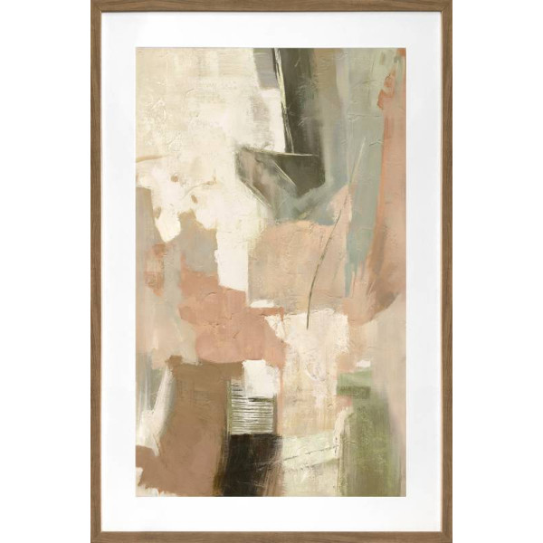 Mietta Abstract Artwork Framed W Glass Front 80x120cm