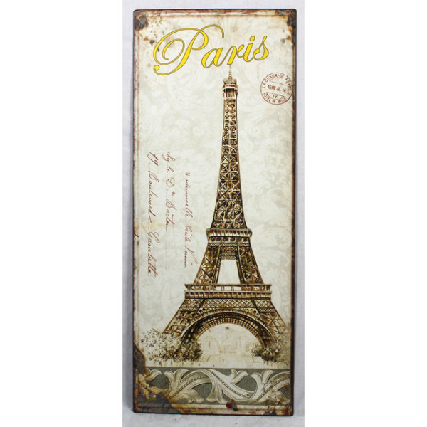 Paris Eifel Tower Tin Wall Art 76cm